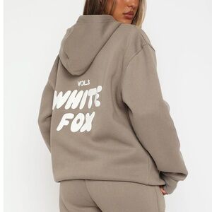 White Fox Offstage Hoodie Fawn Cream Brown M/L